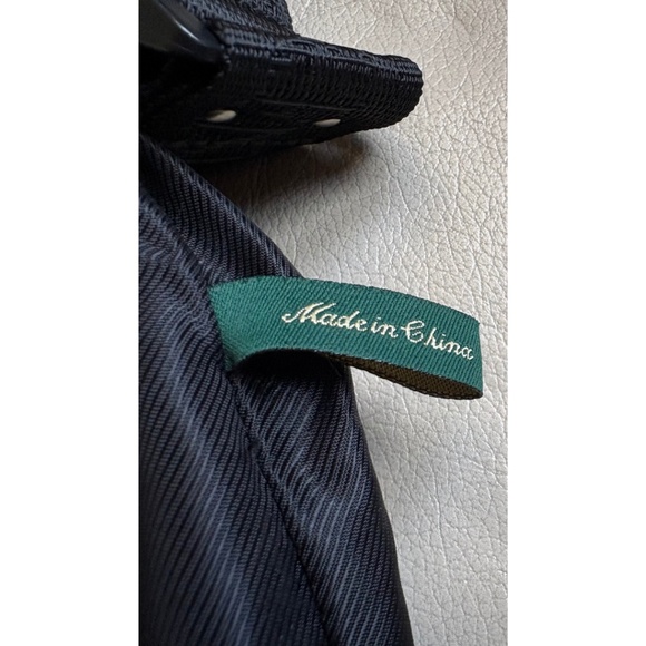 Lauren Ralph Lauren Black Nylon Shoulder Bag with Logo Strap - Picture 9 of 10